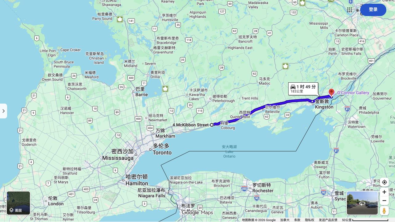 Corbett’s Dam 鱼梯停车区到Gananoque Municipal Marina 停车场原路线预览